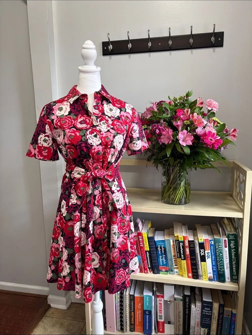 Kate Spade Rosette Bloom Tie Waist Dress